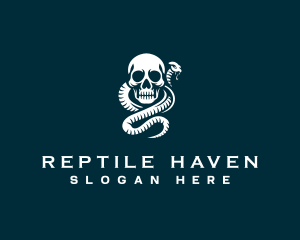 Serpent Skull Death logo design