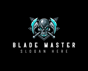 Skull Gaming Blade logo design