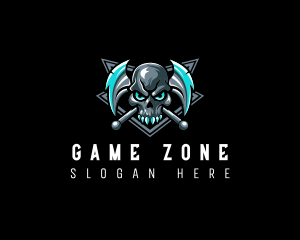 Skull Gaming Blade logo design