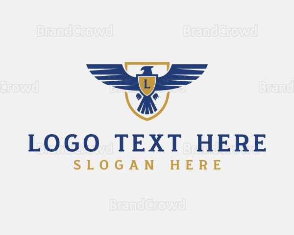 Military Shield Eagle Logo