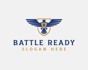 Infantry - Military Shield Eagle logo design