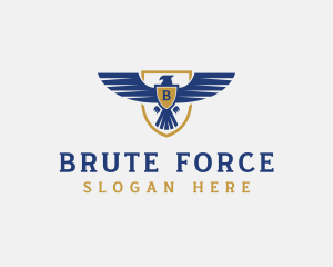 Military Shield Eagle logo design