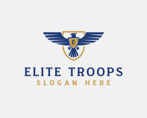 Military Shield Eagle logo design