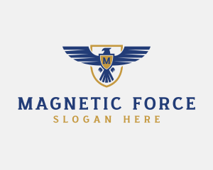 Military Shield Eagle logo design