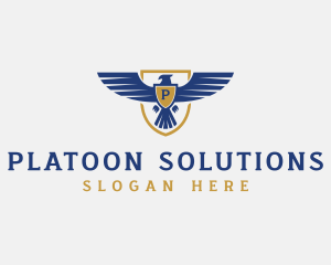 Platoon - Military Shield Eagle logo design