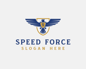 Military Shield Eagle logo design