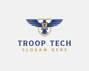 Troop - Military Shield Eagle logo design