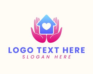 Donation - Love House Support logo design