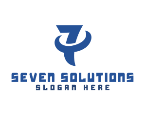 Seven - Generic Swoosh Number 7 logo design