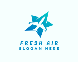 Star Airplane Transportation logo design