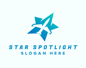 Star Airplane Transportation logo design