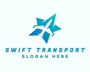 Star Airplane Transportation logo design