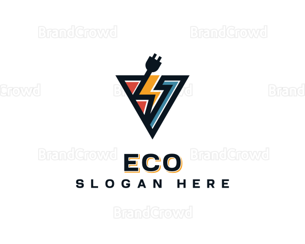 Electrical Plug Lightning Logo