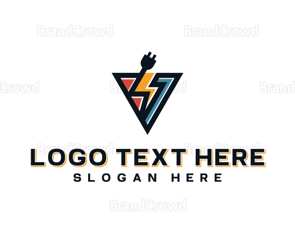 Electrical Plug Lightning Logo