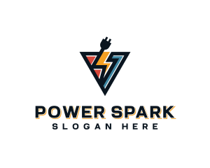 Electricity - Electrical Plug Lightning logo design