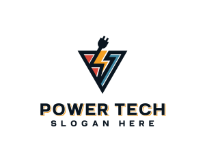 Electrical Plug Lightning logo design