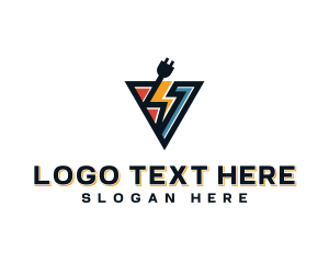 Lightning - Electrical Plug Lightning logo design