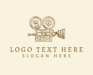 Videography - Film Camera Handdrawn logo design