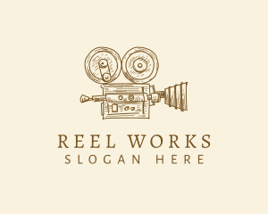 Film Camera Handdrawn logo design