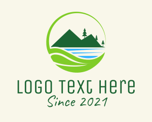 Lake - Nature Mountain Park logo design