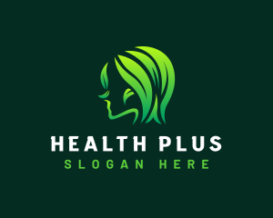 Mental Health Woman Leaf logo design