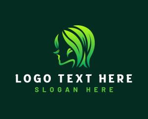 Therapy - Mental Health Woman Leaf logo design