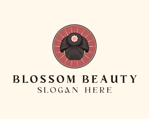 Blossom - Sakura Geisha Hairstyle logo design