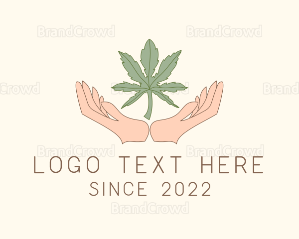 Marijuana Farmer Hand Logo
