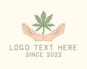 Plant - Marijuana Farmer Hand logo design