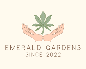 Marijuana Farmer Hand logo design