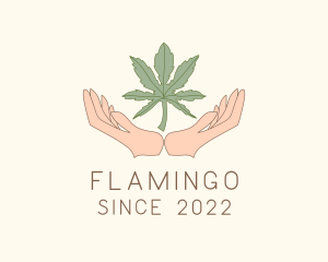 Landscaping - Marijuana Farmer Hand logo design