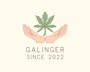 Cannabis - Marijuana Farmer Hand logo design