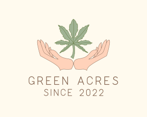 Farmer - Marijuana Farmer Hand logo design