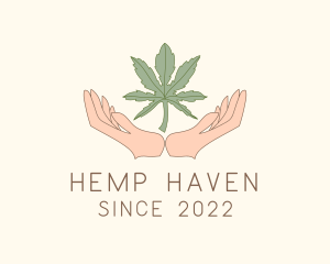 Marijuana Farmer Hand logo design