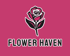 Blooming Flower Rose logo design