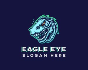 Lightning Eye Dinosaur logo design