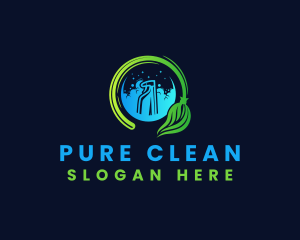 House Cleaning Disinfection logo design