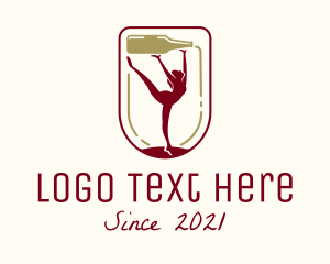 Margarita - Female Gymnast Winery logo design