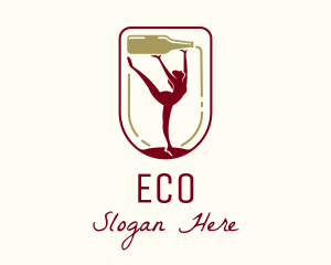 Female Gymnast Winery Logo