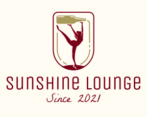 Female Gymnast Winery logo design