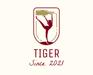 Wine - Female Gymnast Winery logo design