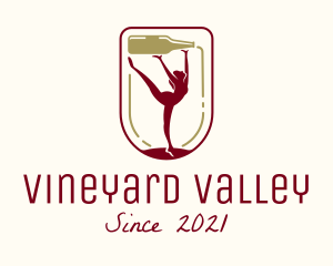 Winery - Female Gymnast Winery logo design