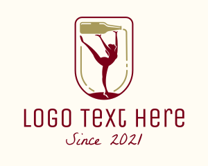 Gymnast - Female Gymnast Winery logo design