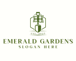 Shovel Flower Garden logo design