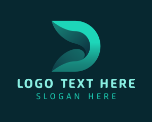 Teal - Generic 3D Letter D logo design