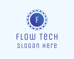 Pixel Swirl Tech logo design