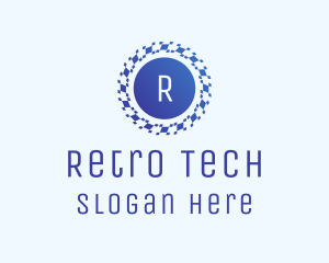 Pixel Swirl Tech logo design