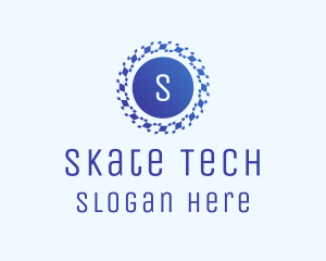 Pixel Swirl Tech logo design