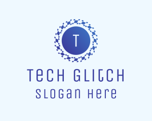 Pixel Swirl Tech logo design