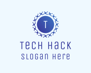 Pixel Swirl Tech logo design